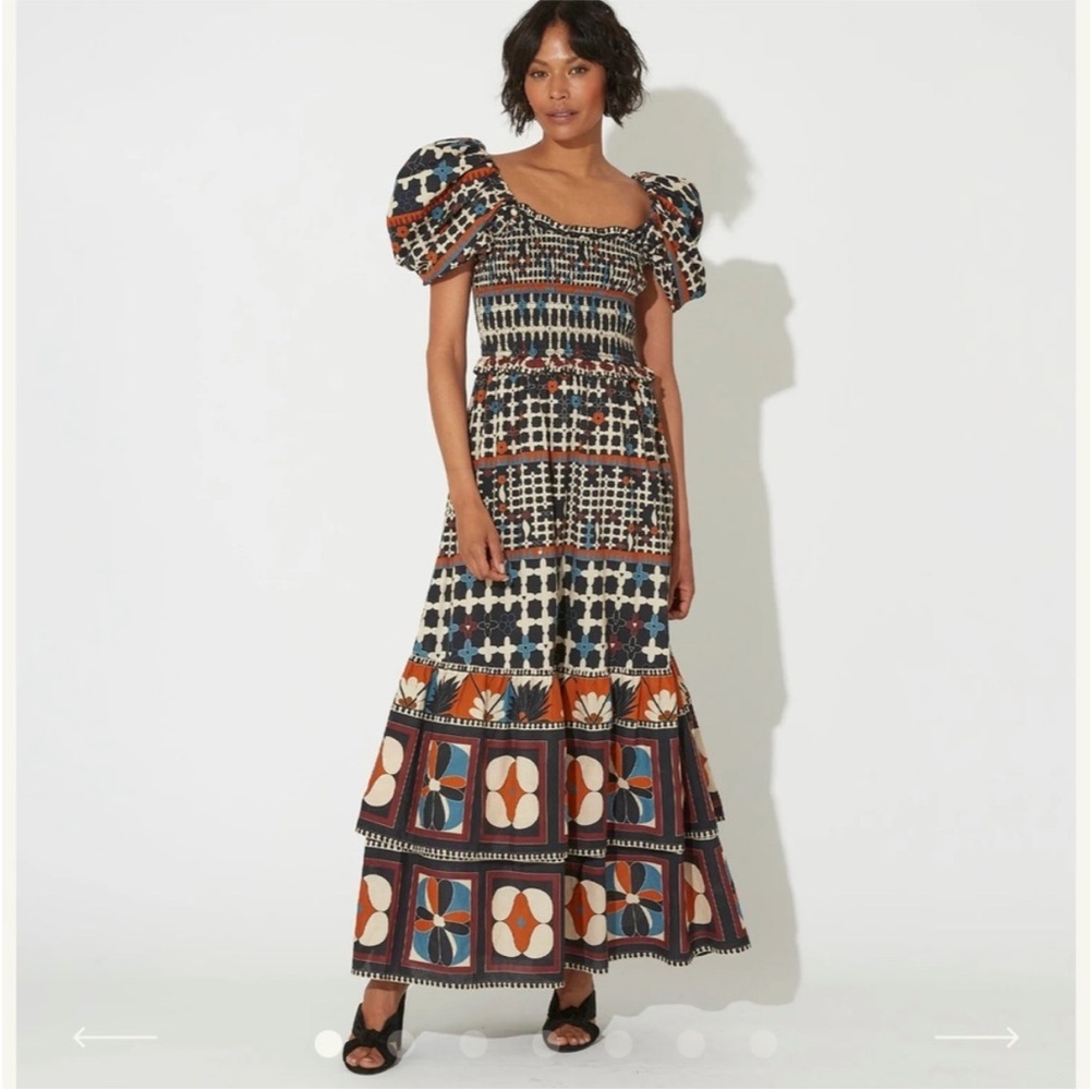 Cleobella Fay Maxi Bohemian Print Maxi Dress